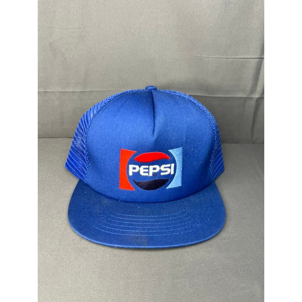 Vintage RARE Pepsi Trucker Hat Blue Made in USA